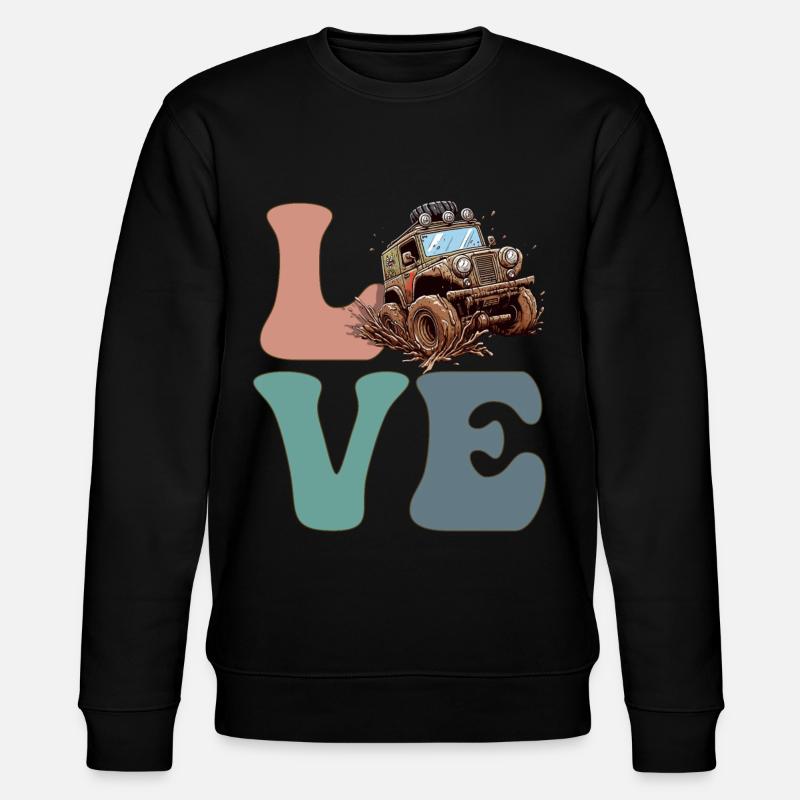 Mud Bogging Mudding Mud Racing - Stanley/Stella CHANGER Unisex Organic Sweatshirt - black