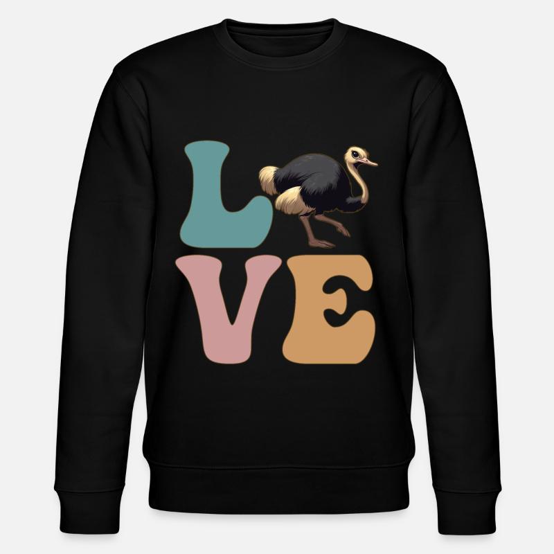 Ostrich Bird - Stanley/Stella CHANGER Unisex Organic Sweatshirt - black