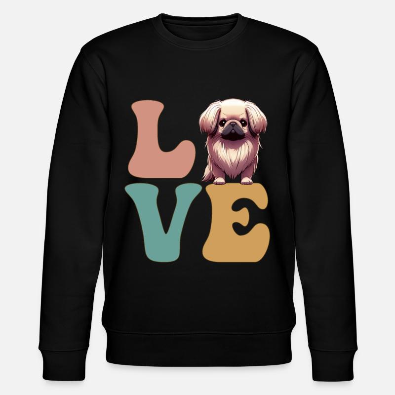 Amoureux des chiens pékinois - Sweat bio CHANGER Stanley/Stella Unisexe - noir
