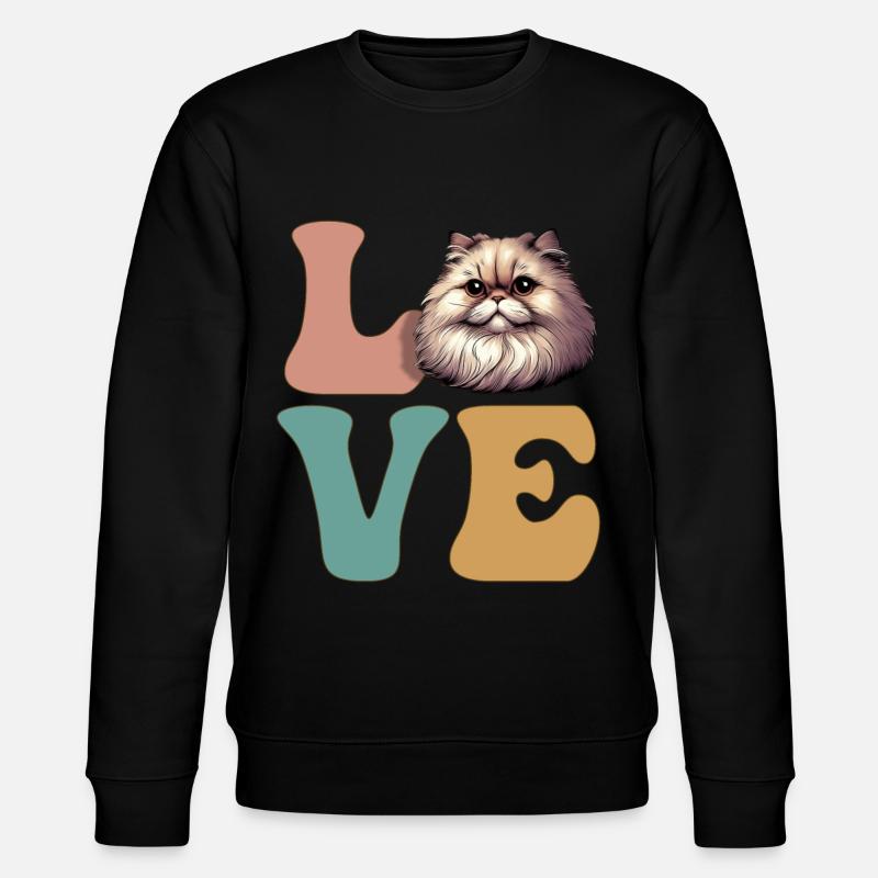 Perserkatze - Stanley/Stella Unisex Bio-Sweatshirt CHANGER  - Schwarz