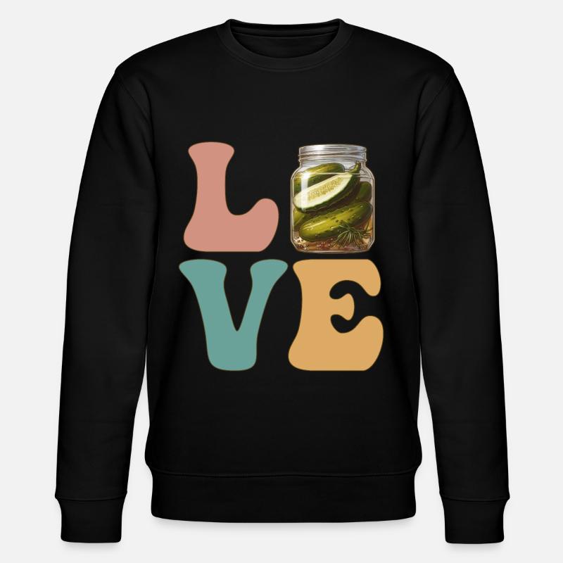 Pickle Cucumber Dill - Stanley/Stella CHANGER Unisex Organic Sweatshirt - black
