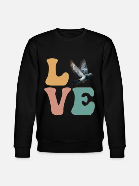 Pigeon Bird - Stanley/Stella CHANGER Unisex Organic Sweatshirt - black