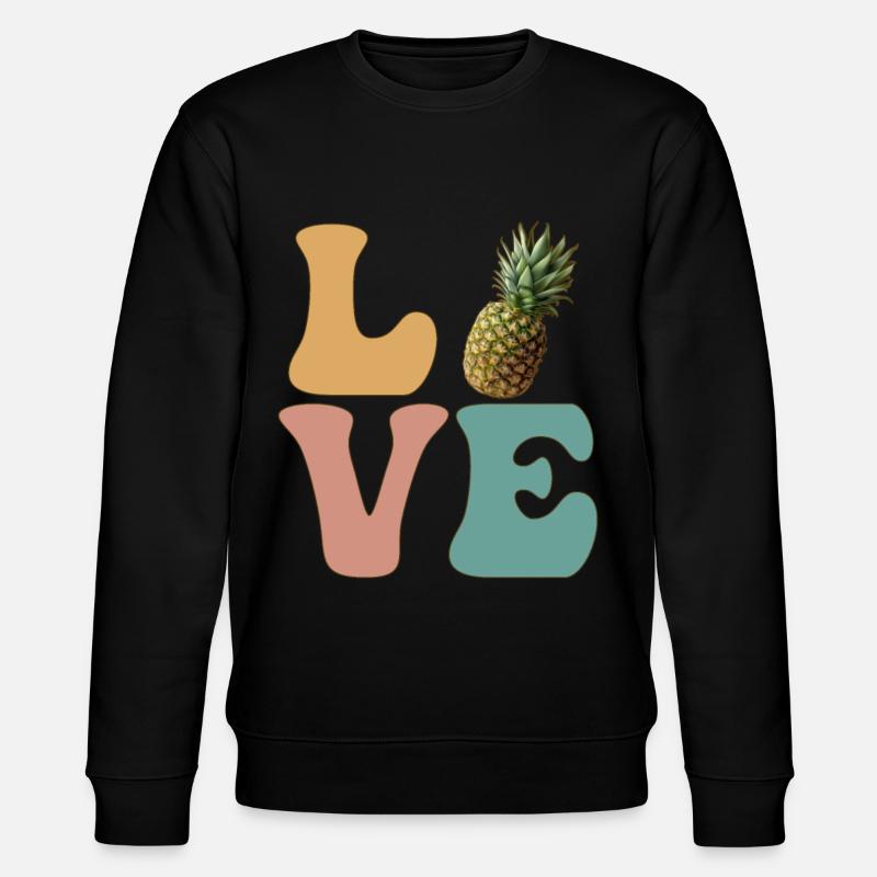 Ananas Hawaii Hawaiianisch - Stanley/Stella Unisex Bio-Sweatshirt CHANGER  - Schwarz