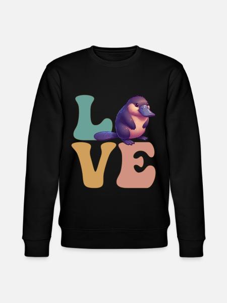 Cute platypus - Stanley/Stella CHANGER Unisex Organic Sweatshirt - black