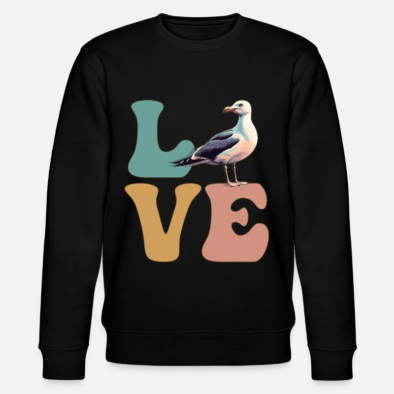 Seemöwe Seemöwe Seevogel - Stanley/Stella Unisex Bio-Sweatshirt CHANGER  - Schwarz