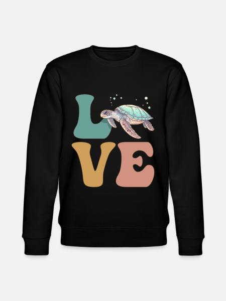 Sea Turtle Ocean - Stanley/Stella CHANGER Unisex Organic Sweatshirt - black