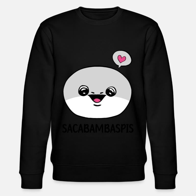 Sacabambaspis Face Fish Meme - Stanley/Stella CHANGER Unisex Organic Sweatshirt - black