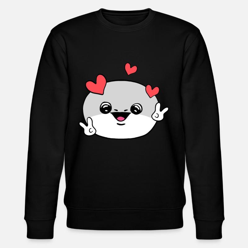 Sacabambaspis Gesicht Fisch Meme Friedenszeichen - Stanley/Stella Unisex Bio-Sweatshirt CHANGER - Schwarz