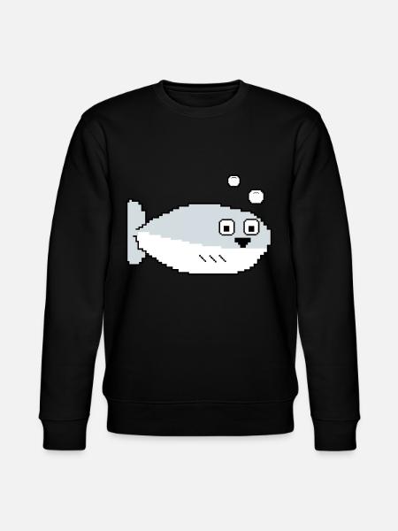 Sacabambaspis Fish Meme Pixel - Stanley/Stella CHANGER Unisex Organic Sweatshirt - black