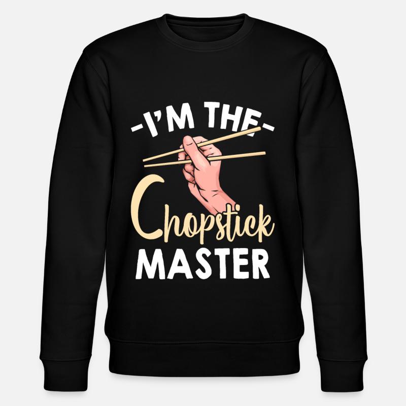 Asian-American chopsticks - Stanley/Stella CHANGER Unisex Organic Sweatshirt - black