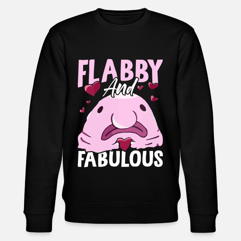 Funny Blobfish Sea Creature - Stanley/Stella CHANGER Unisex Organic Sweatshirt - black