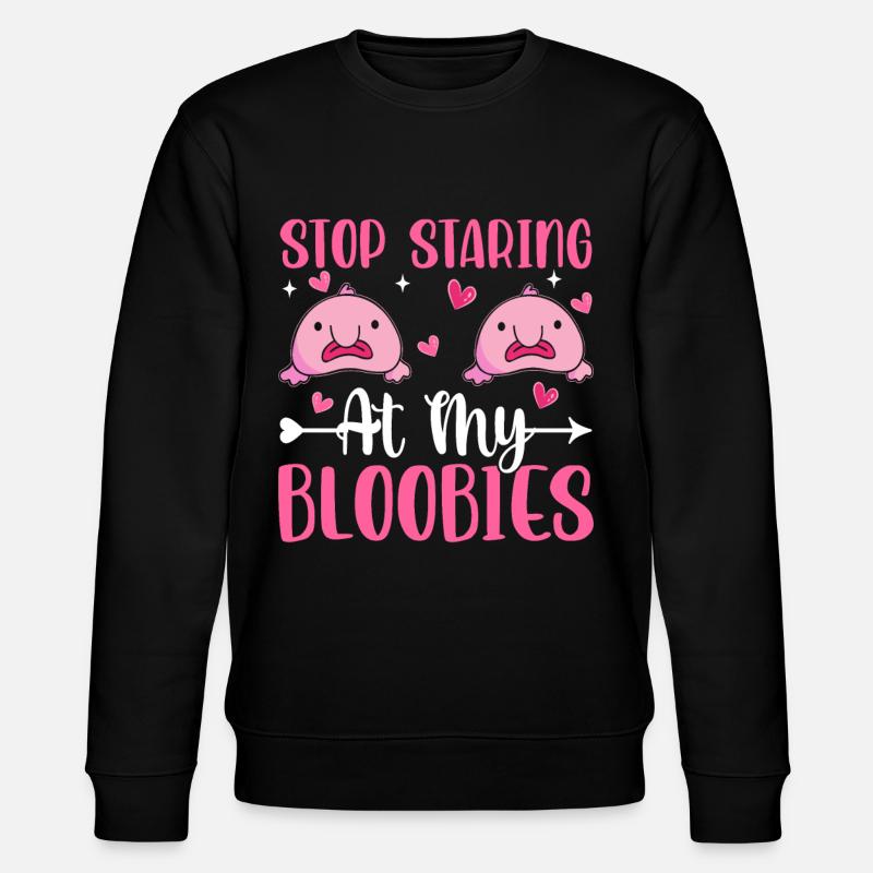 Funny Blobfish Sea Creature - Stanley/Stella CHANGER Unisex Organic Sweatshirt - black