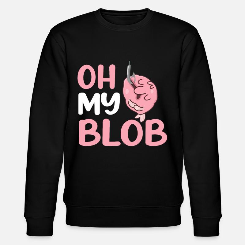 Lustiger Blobfisch Meerestier - Stanley/Stella Unisex Bio-Sweatshirt CHANGER  - Schwarz