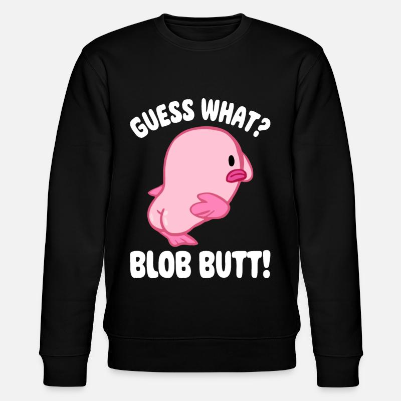 Lustiger Blobfisch Meerestier - Stanley/Stella Unisex Bio-Sweatshirt CHANGER  - Schwarz