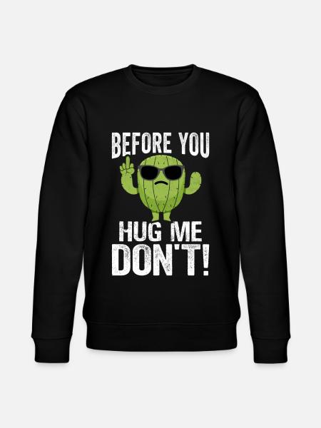 Funny Succulent Cactus - Stanley/Stella CHANGER Unisex Organic Sweatshirt - black