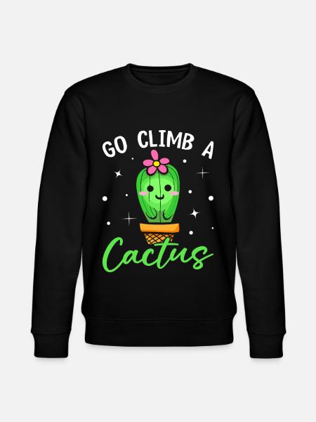 Funny Succulent - Stanley/Stella CHANGER Unisex Organic Sweatshirt - black