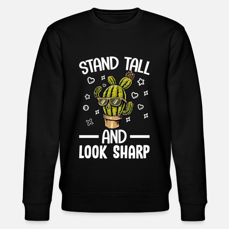Drôle de cactus succulent - Sweat bio CHANGER Stanley/Stella Unisexe - noir