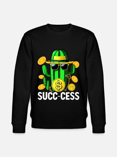 Funny Succulent Cactus - Stanley/Stella CHANGER Unisex Organic Sweatshirt - black
