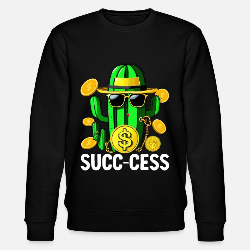 Drôle de cactus succulent - Sweat bio CHANGER Stanley/Stella Unisexe - noir