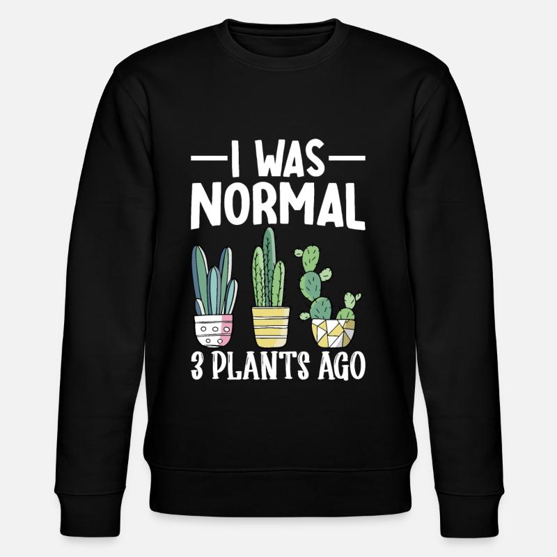 Funny Succulent Cactus - Stanley/Stella CHANGER Unisex Organic Sweatshirt - black