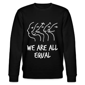 Tierschutz - Stanley/Stella Unisex Bio-Sweatshirt CHANGER  - Schwarz - Vorne - Nik (191cm) & Marisol (170cm)