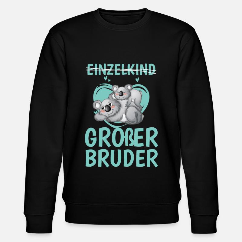 Großer Bruder - Koala - Stanley/Stella Unisex Bio-Sweatshirt CHANGER  - Schwarz