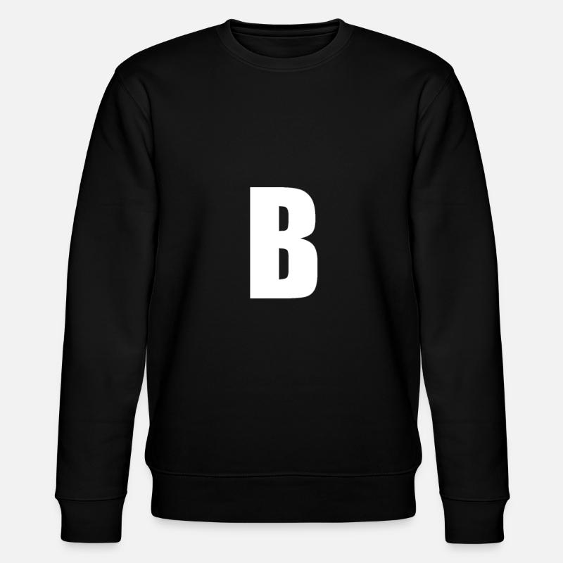 Letter B b - Stanley/Stella CHANGER Unisex Organic Sweatshirt - black