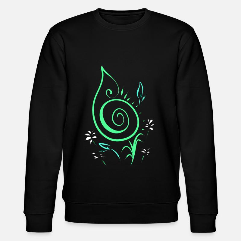 Notenschlüßel Blume - Stanley/Stella Unisex Bio-Sweatshirt CHANGER  - Schwarz