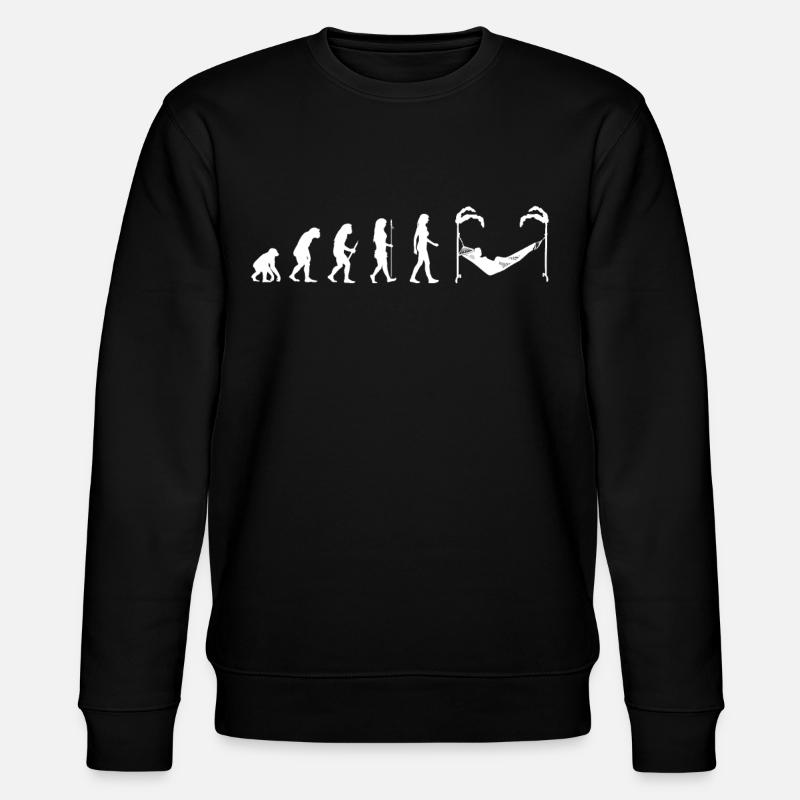 Evolutions-Frauen-Hängematten-Geschenk-Ideen-Hängematte - Stanley/Stella Unisex Bio-Sweatshirt CHANGER  - Schwarz