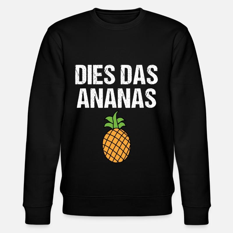 Dies Das Ananas - Stanley/Stella Unisex Bio-Sweatshirt CHANGER  - Schwarz