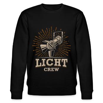 LIGHT CREW Retro light lighting technician gift - Stanley/Stella CHANGER Unisex Organic Sweatshirt - black - Front - Nik (191cm) & Marisol (170cm)