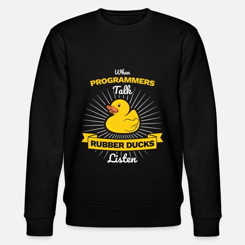 Programmer rubber duck debug - Stanley/Stella CHANGER Unisex Organic Sweatshirt - black