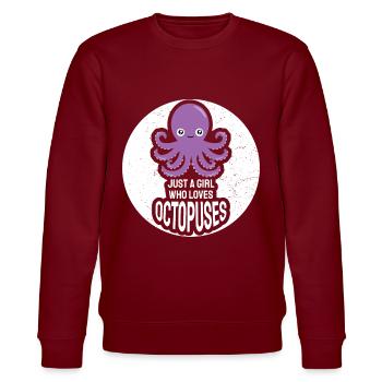 Juste une fille qui aime les poulpes Squid Ward Octopus - Sweat bio CHANGER Stanley/Stella Unisexe - bordeaux - Devant - Nik (191cm) & Marisol (170cm)