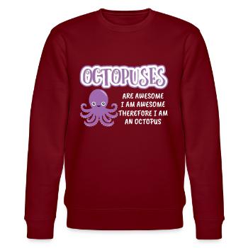 Les poulpes sont géniales Octopus de Kraid du Calmar Kraken - Sweat bio CHANGER Stanley/Stella Unisexe - bordeaux - Devant - Nik (191cm) & Marisol (170cm)