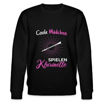 Coole Mädchen spielen Klarinette - Stanley/Stella Unisex Bio-Sweatshirt CHANGER  - Schwarz - Vorne - Nik (191cm) & Marisol (170cm)