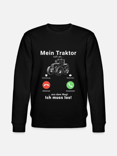 Mein Traktor ruft Aus dem Weg Ich muss los - Stanley/Stella Unisex Bio-Sweatshirt CHANGER  - Schwarz
