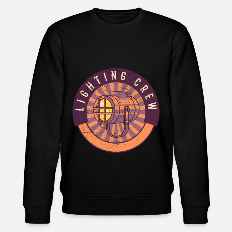 LIGHTING CREW RETRO Lighting Technician - Stanley/Stella CHANGER Unisex Organic Sweatshirt - black