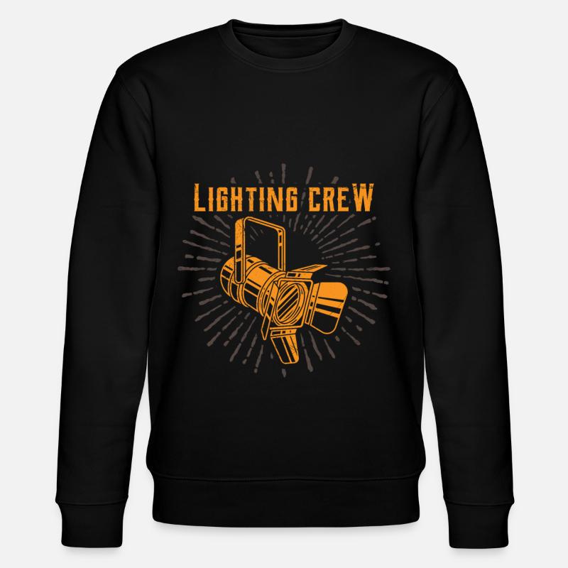 LIGHTING CREW RETRO Lichttechniker - Stanley/Stella Unisex Bio-Sweatshirt CHANGER  - Schwarz