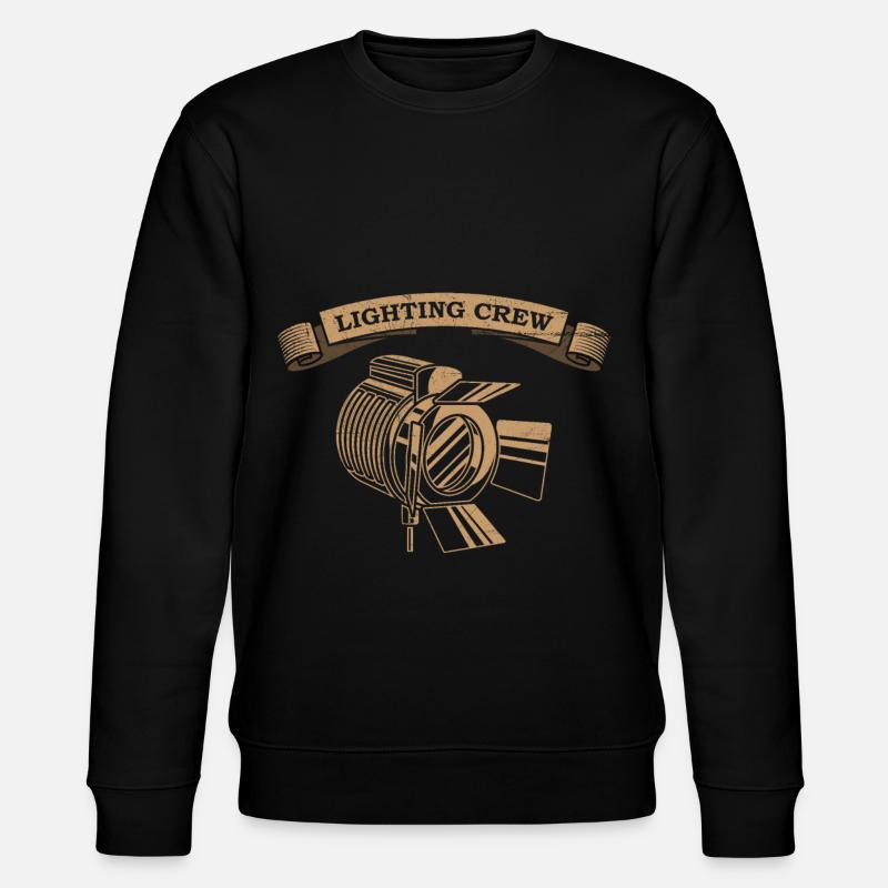 LIGHTING CREW overhead lighting technician - Stanley/Stella CHANGER Unisex Organic Sweatshirt - black