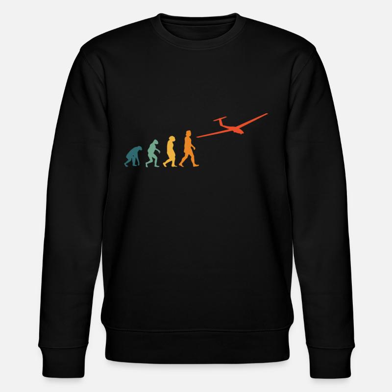 Glider Evolution Retro Pilot - Stanley/Stella CHANGER Unisex Organic Sweatshirt - black