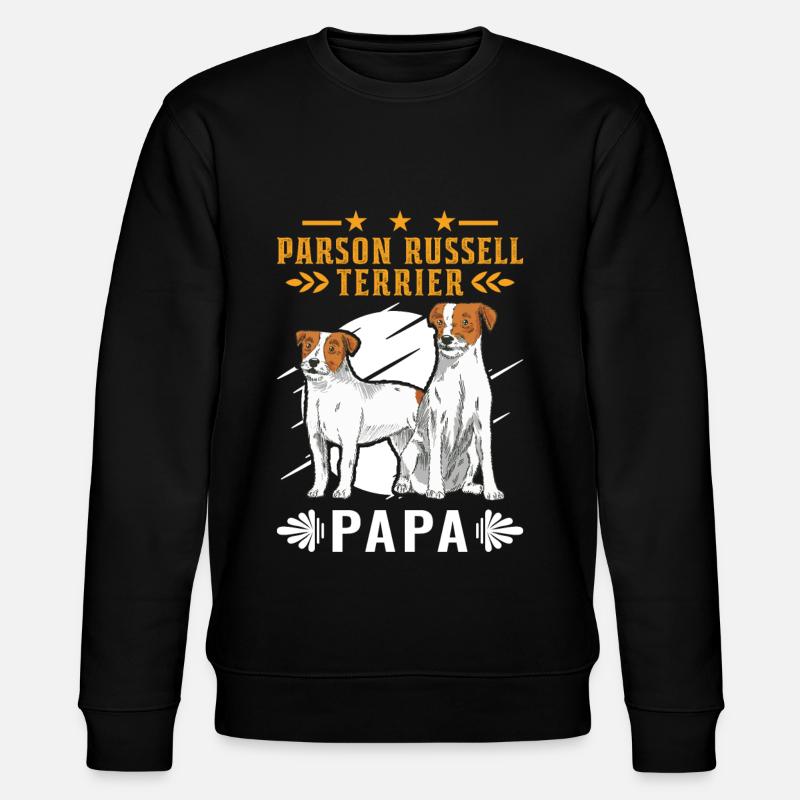Parson Russell Terrier Papa - Stanley/Stella Unisex Bio-Sweatshirt CHANGER  - Schwarz