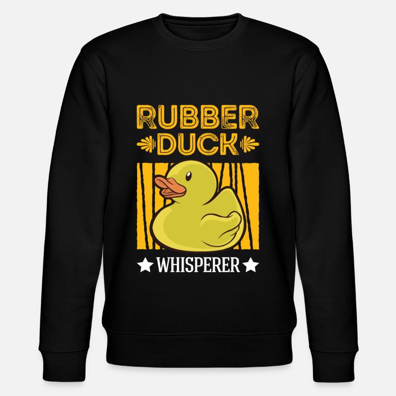 Rubber Duck Whisperer Gummiente - Stanley/Stella CHANGER Unisex Organic Sweatshirt - black