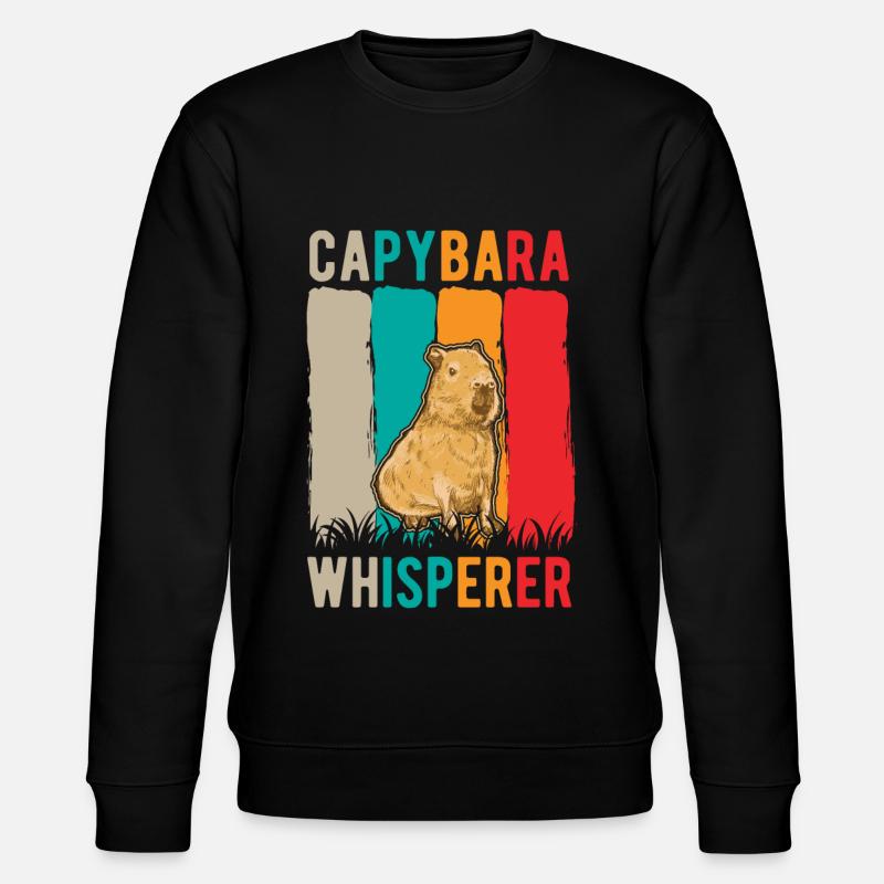 Capybara Whisperer - Stanley/Stella CHANGER Unisex Organic Sweatshirt - black