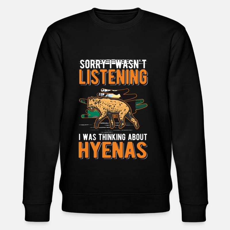 Hyäne Erdwolf Hyena - Stanley/Stella Unisex Bio-Sweatshirt CHANGER  - Schwarz