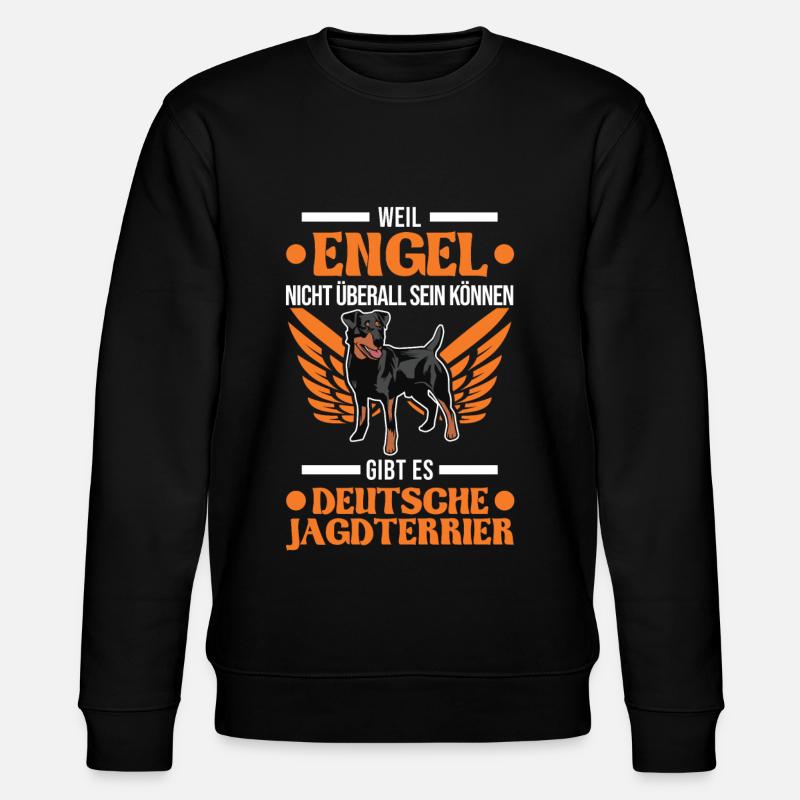 Deutscher Jagdterrier Engel - Stanley/Stella Unisex Bio-Sweatshirt CHANGER  - Schwarz