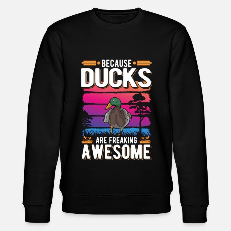 Duck Gift Duck Breeder - Stanley/Stella CHANGER Unisex Organic Sweatshirt - black