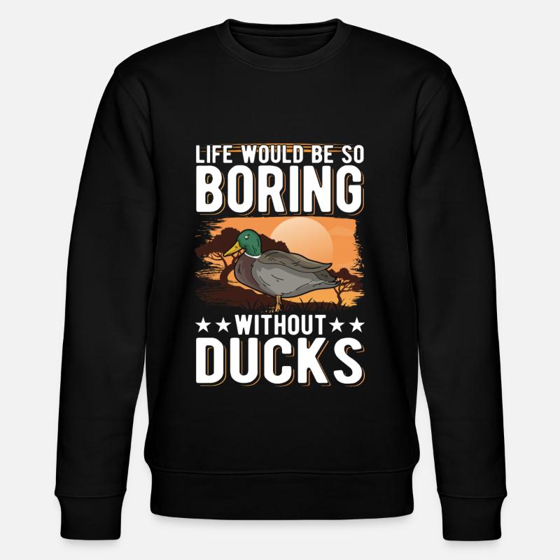 Duck Gift Duck Breeder - Stanley/Stella CHANGER Unisex Organic Sweatshirt - black