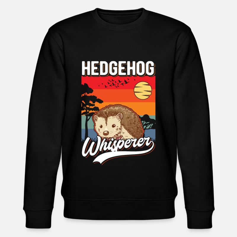 Igel Flüsterer Hedgehog Whisperer - Stanley/Stella CHANGER Unisex Organic Sweatshirt - black