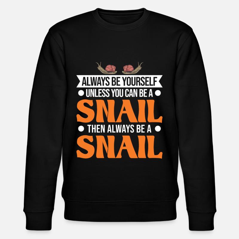 Snail Gift Vineyard Snail - Stanley/Stella CHANGER Unisex Organic Sweatshirt - black