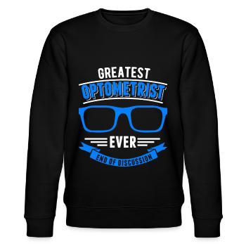 Optiker Geschenk Augenoptiker - Stanley/Stella Unisex Bio-Sweatshirt CHANGER  - Schwarz - Vorne - Nik (191cm) & Marisol (170cm)